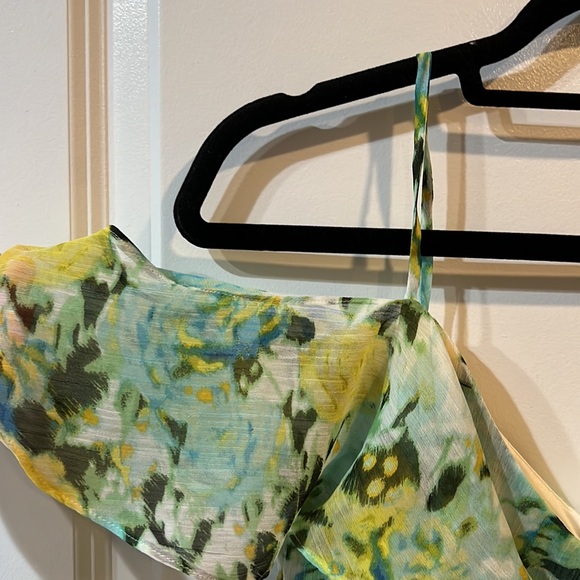 Green & Yellow Floral Dress - Picture 3 of 4